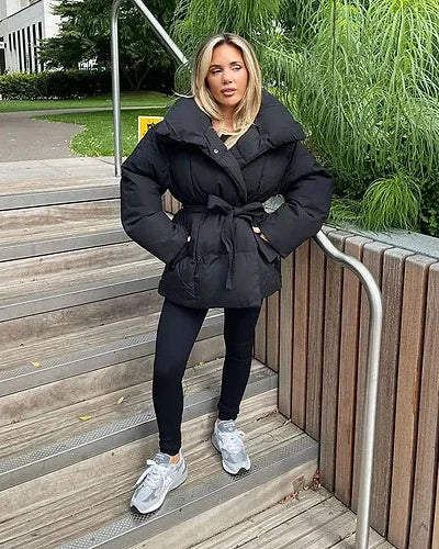 Jacket with Belt for Women&