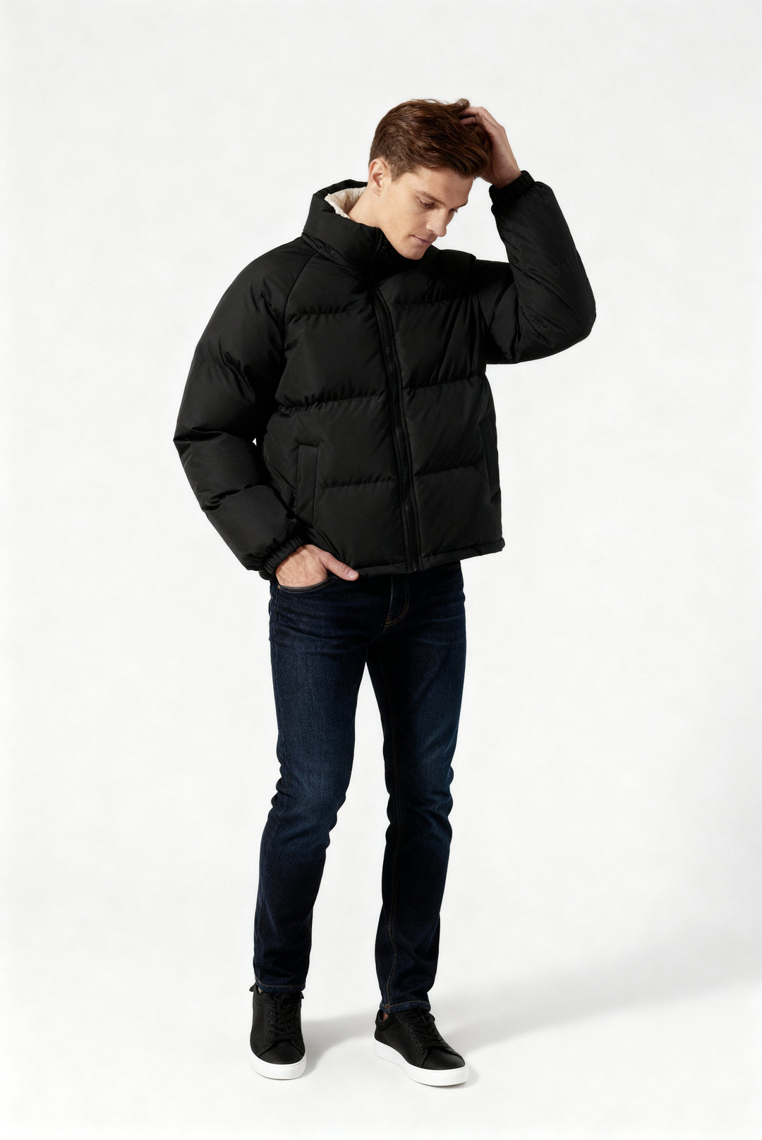 | Fleece-Lined Puffer Jacket
