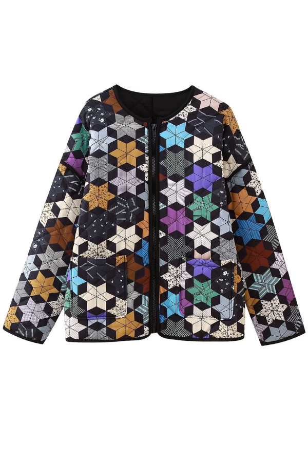Five-Powted Star Prwt cotton jacket