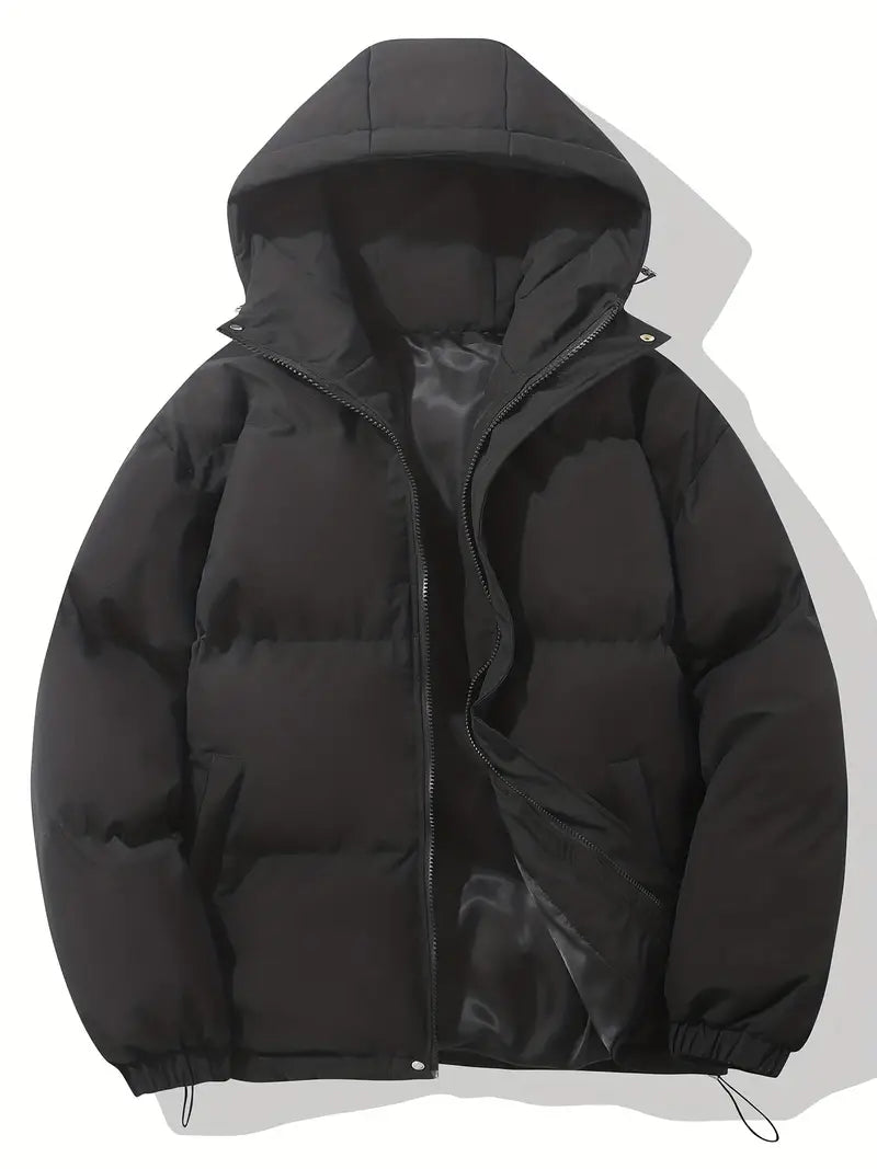 Warm padded jacket hood women