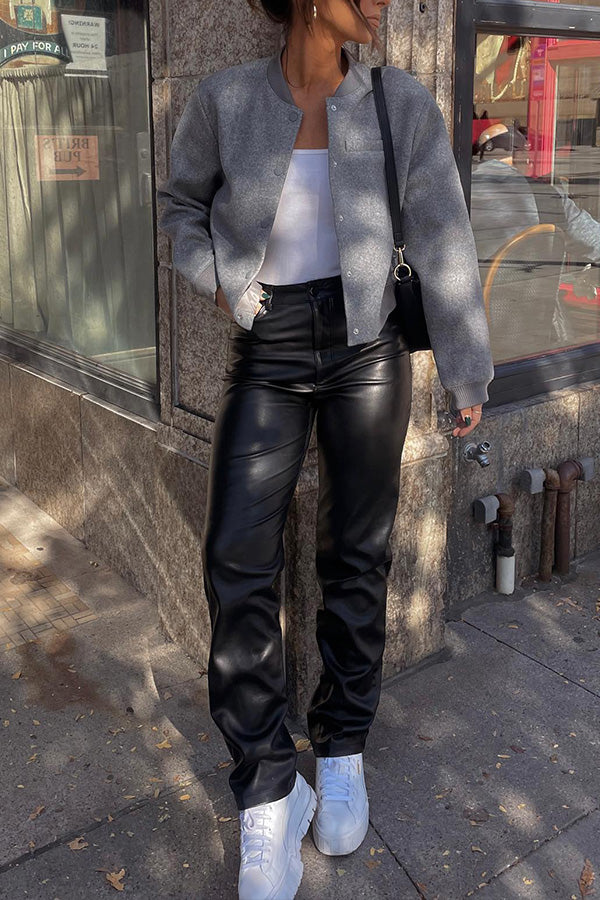 Baseball shirt Loose casual cardigan jacket