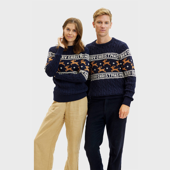 | The elegant Christmas sweater Blue Men