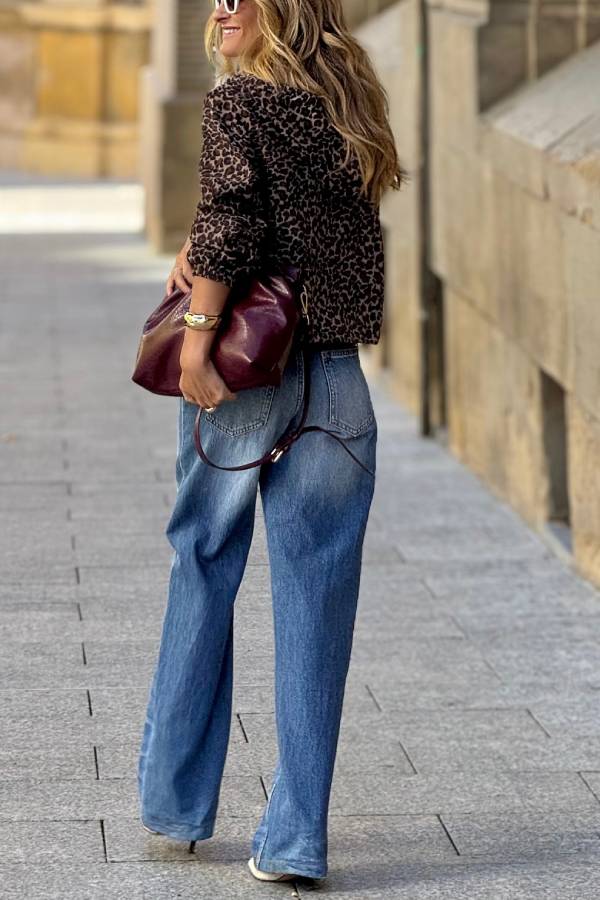 Leopard pattern jacket