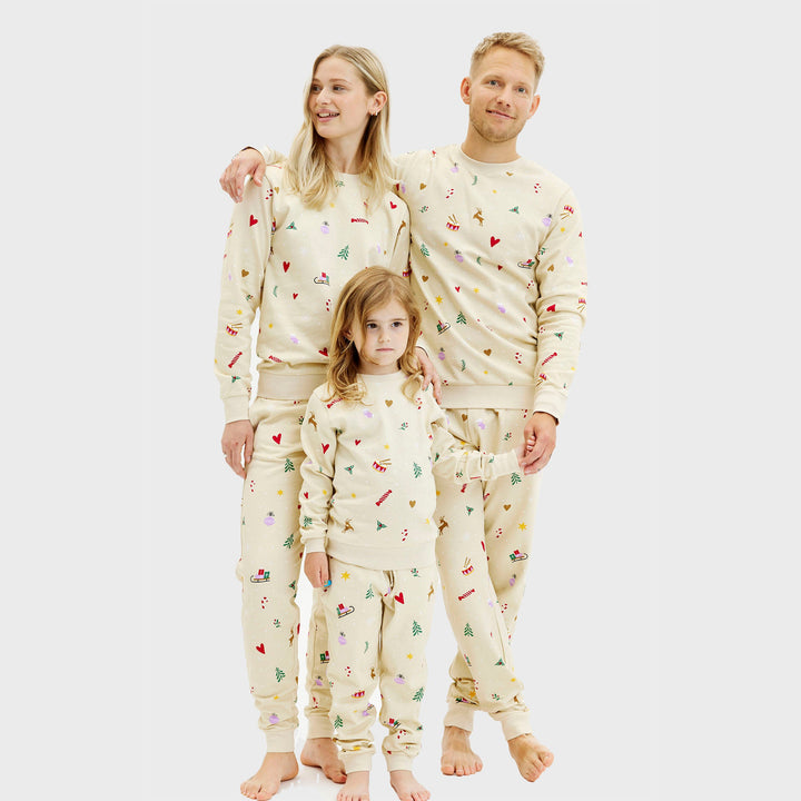| Christmas sweatshirt set beige Men