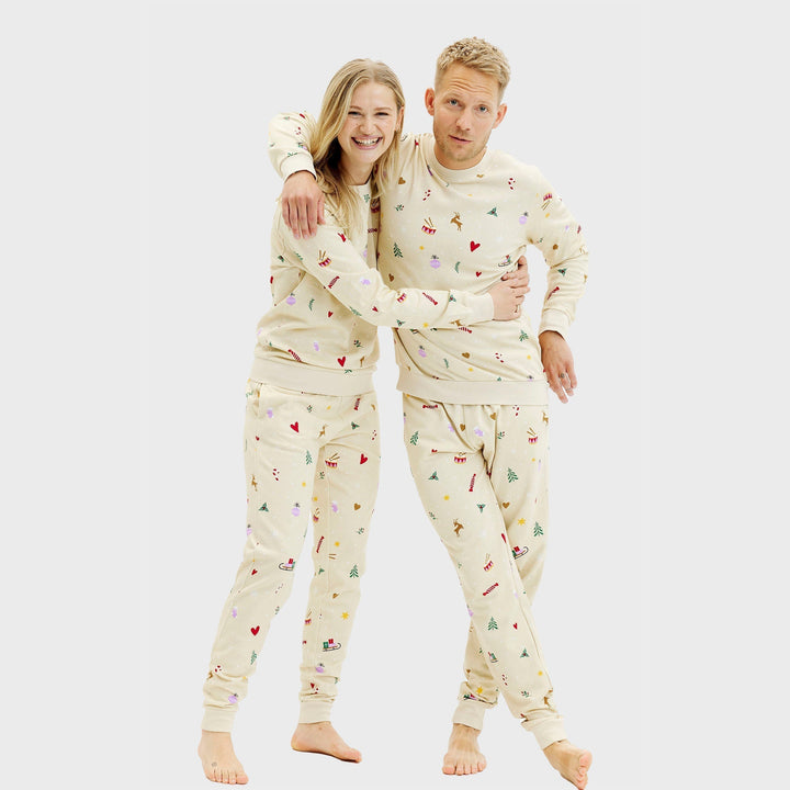 | Christmas sweatshirt set beige Men