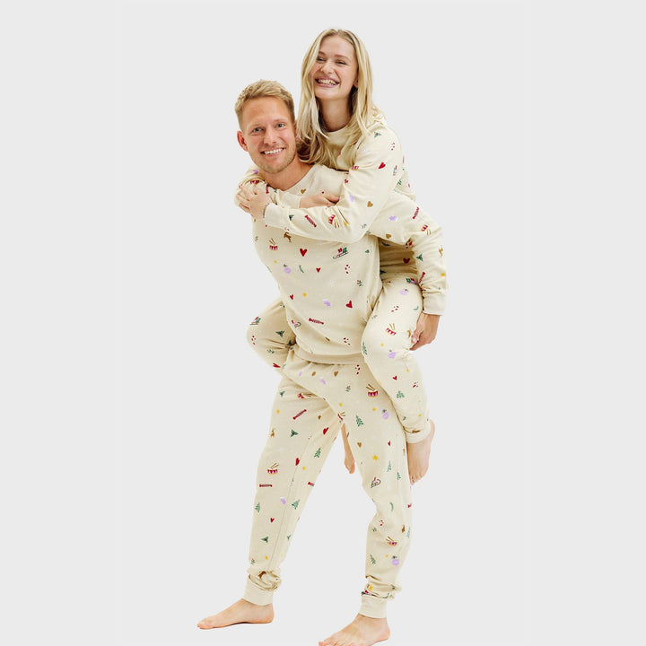 | Christmas sweatshirt set beige Men