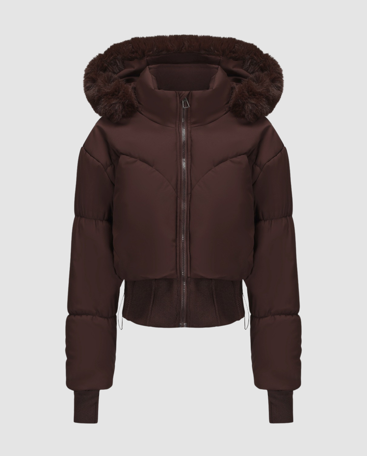 Stylish warm shorter Down jacket women