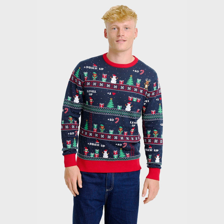 | Vintage Gaming Christmas Sweater Men