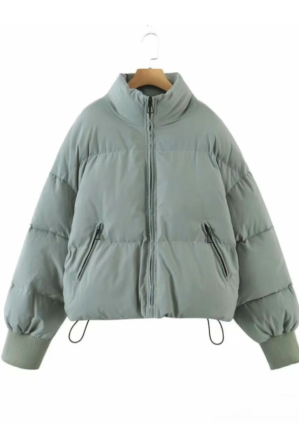 | Collar Zip Pocket Thick Warm Cotton Jacket