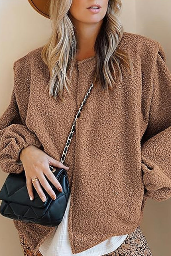 Velvet Balloon sleeves casual Loose jacket