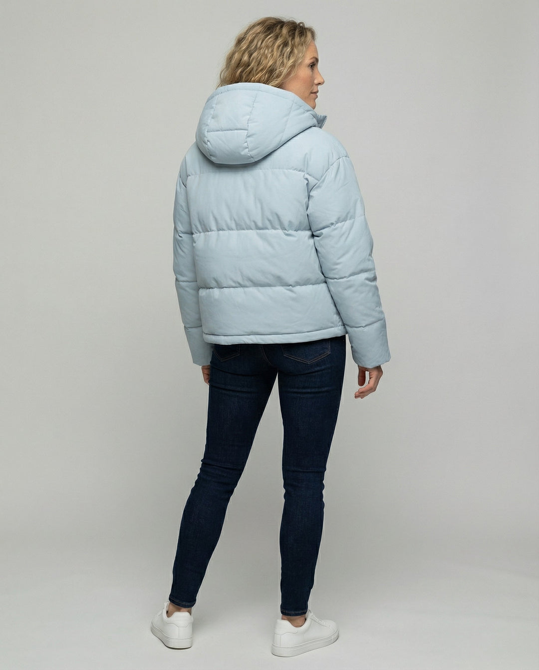 Warm padded jacket hood women