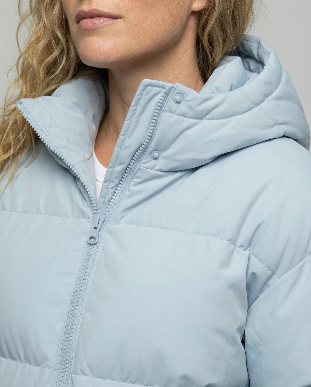 Warm padded jacket hood women