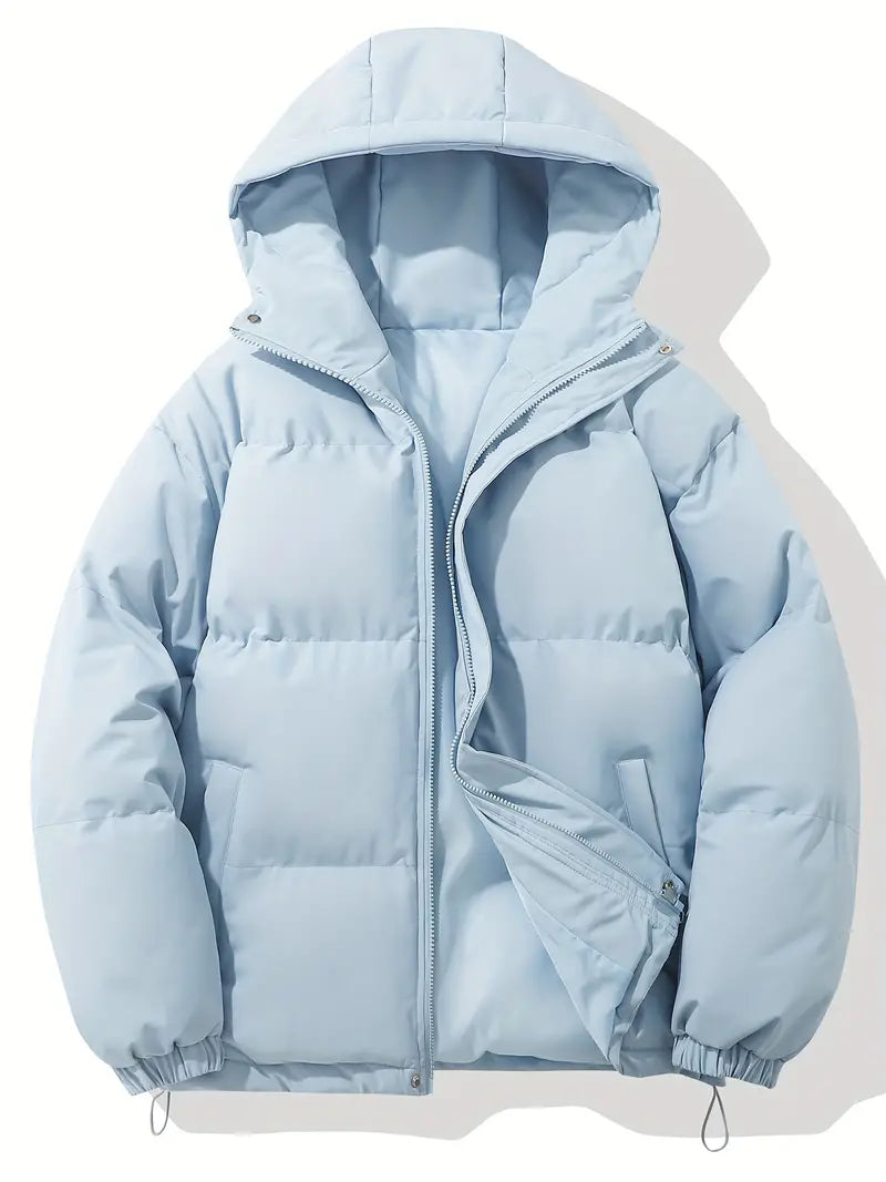 Warm padded jacket hood women