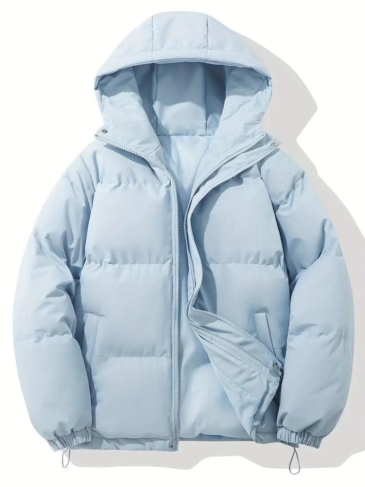 Warm padded jacket hood women