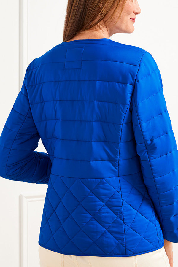 Collarless jacket