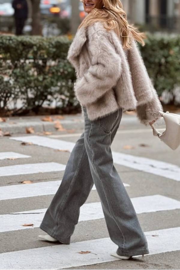 Short fashionable Fox Fur coat