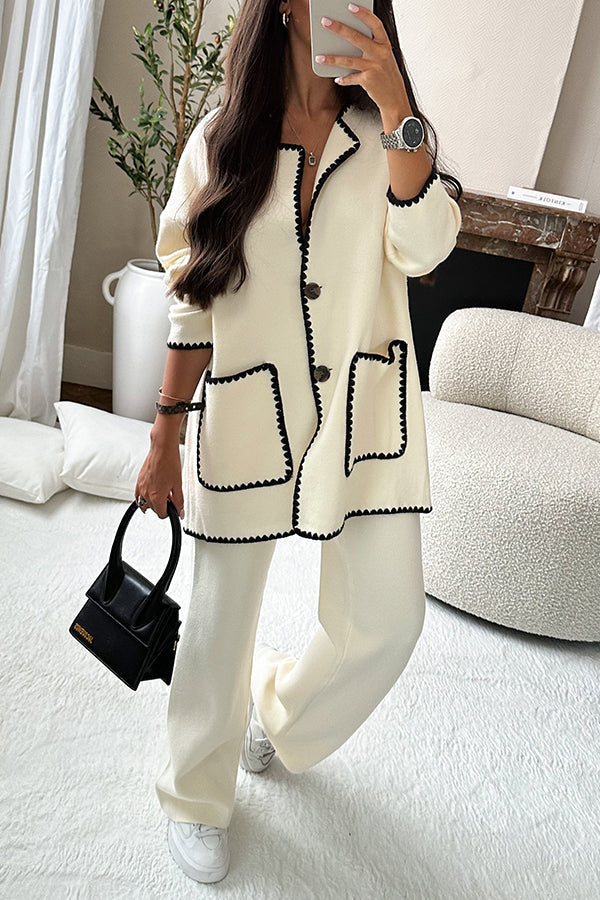 to style Edge Decorated Bag Loose moda jacket
