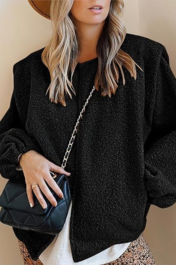 Velvet Balloon sleeves casual Loose jacket