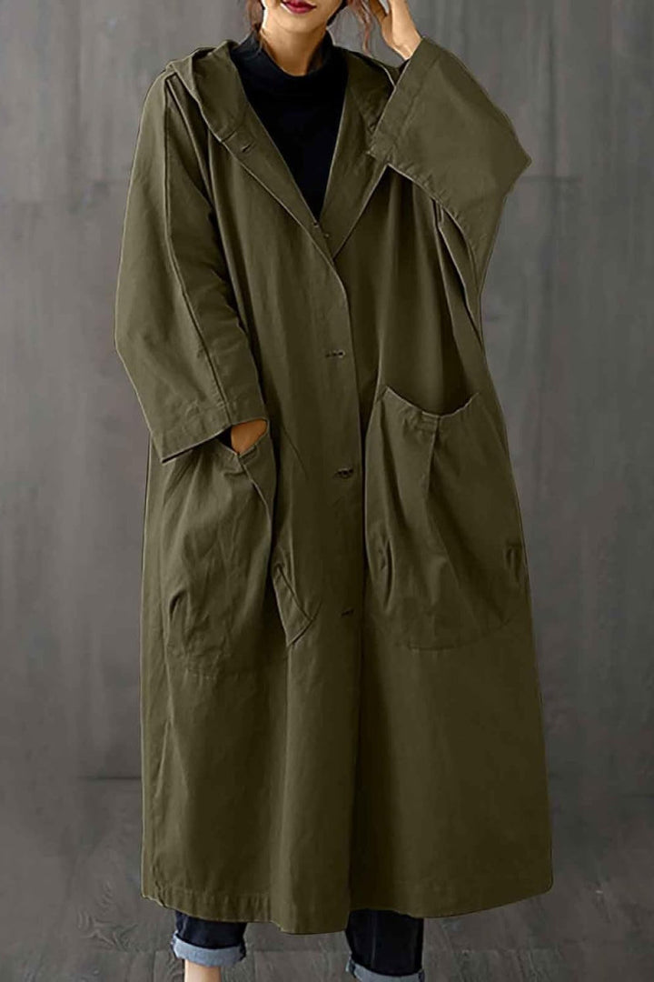 Oversized windbreaker in Burgundy