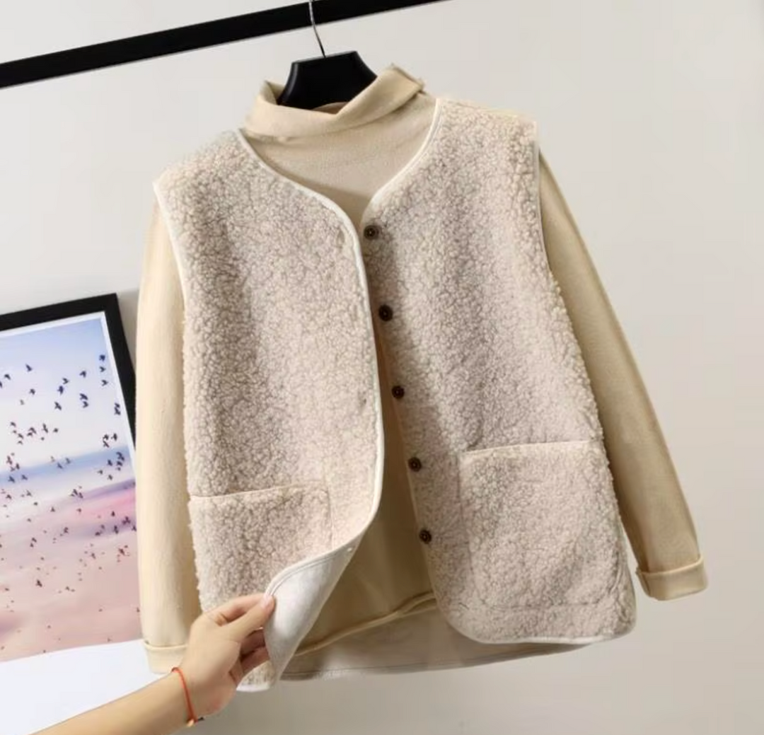 Winter fleece gilet