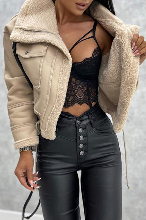 Short zip Biker jacket