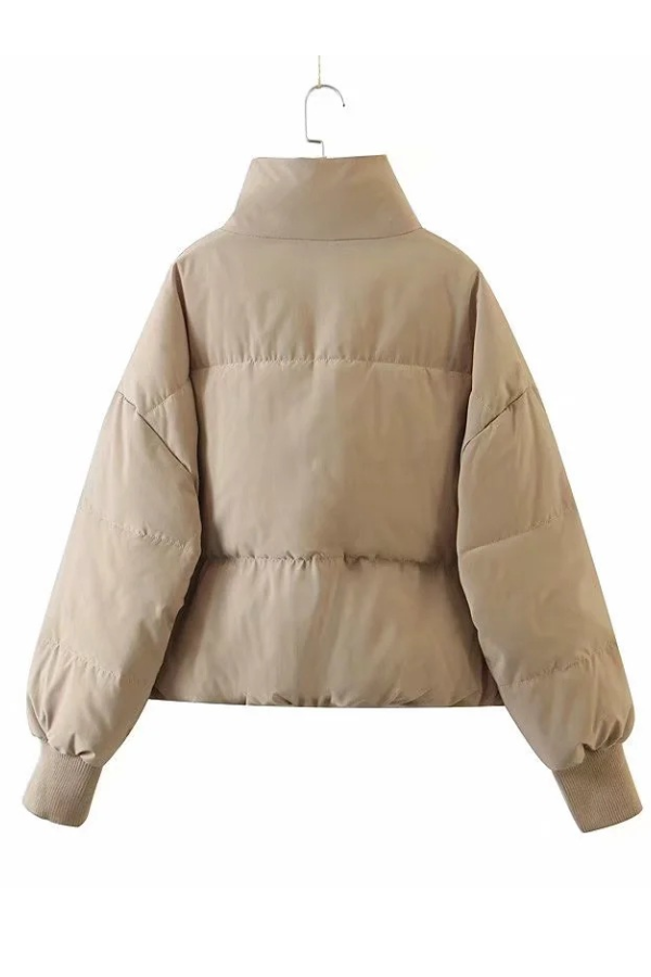 | Collar Zip Pocket Thick Warm Cotton Jacket