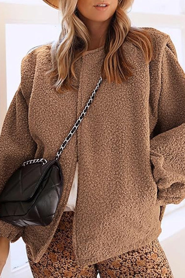 Velvet Balloon sleeves casual Loose jacket