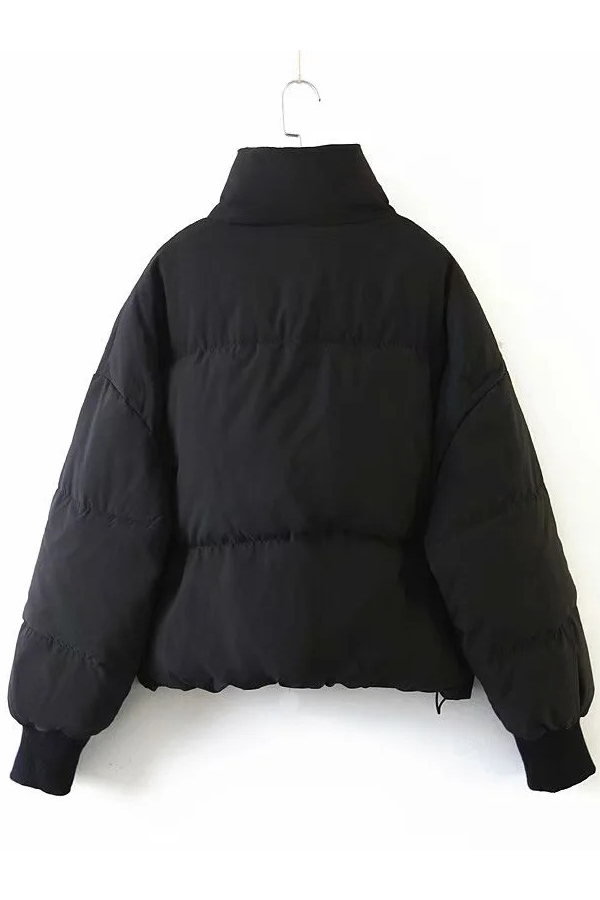 | Collar Zip Pocket Thick Warm Cotton Jacket