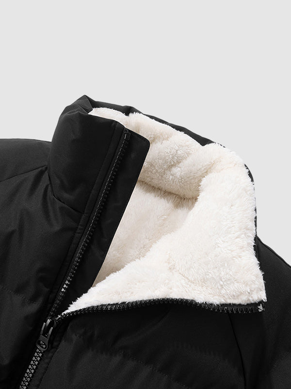 | Fleece-Lined Puffer Jacket