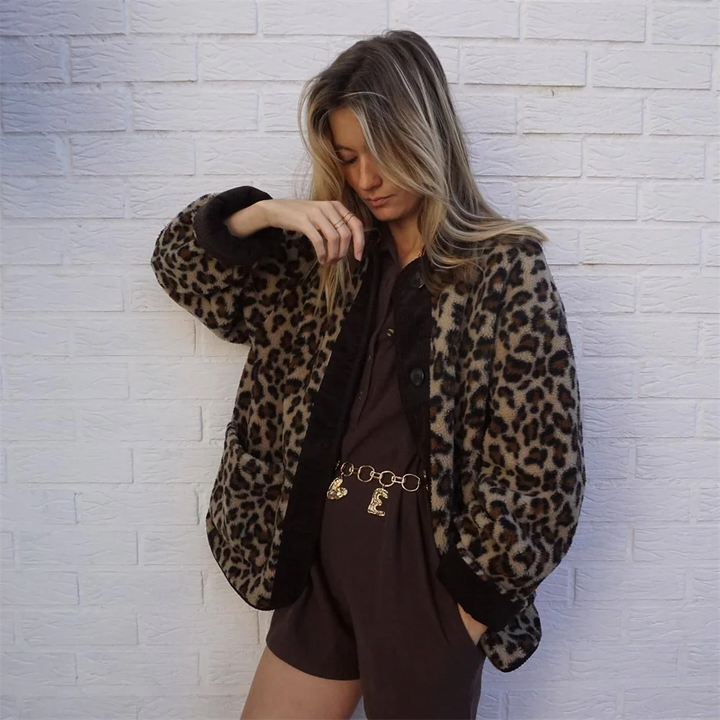 Leopard print jacket for women