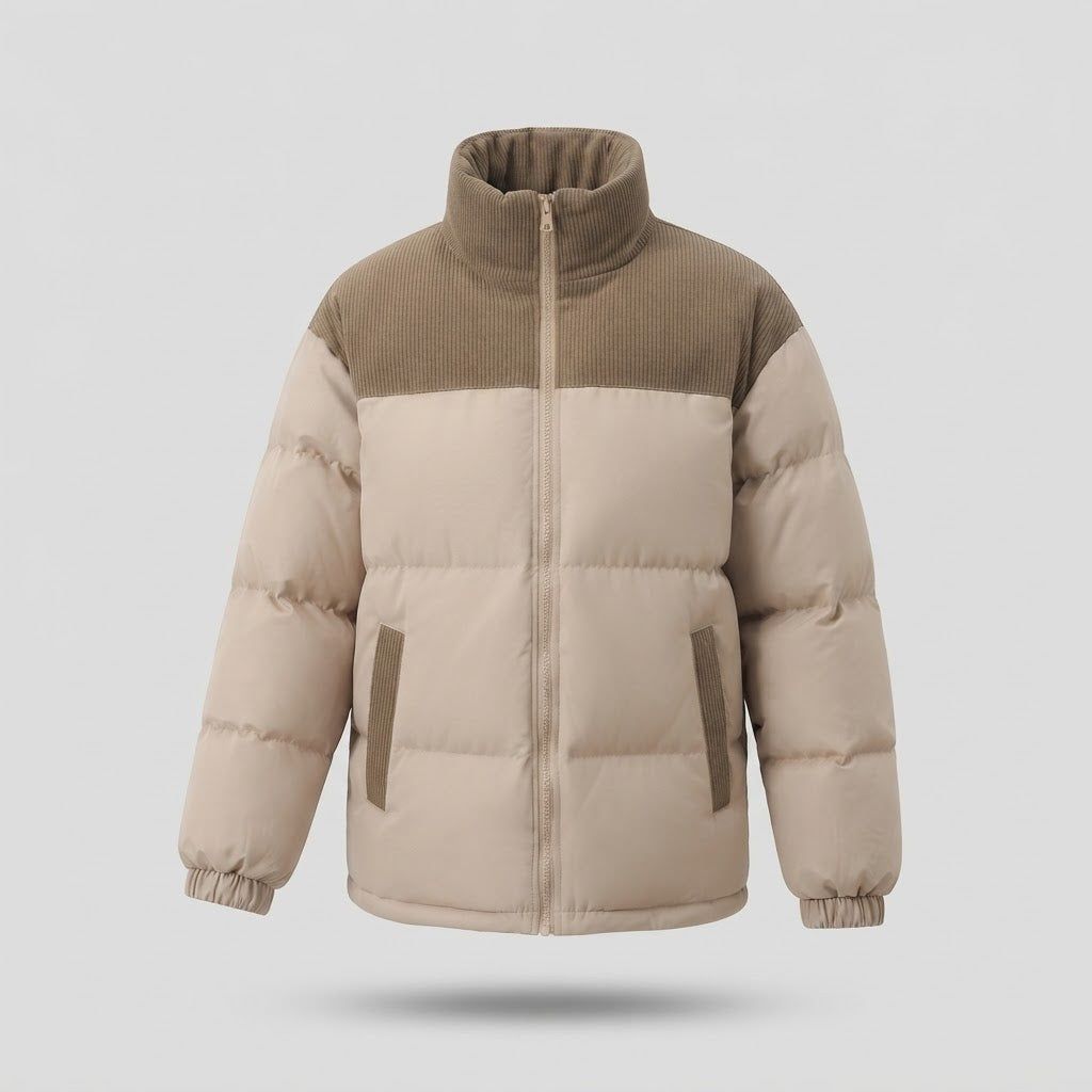 Ladies Fashion Down Jacket with High Collar