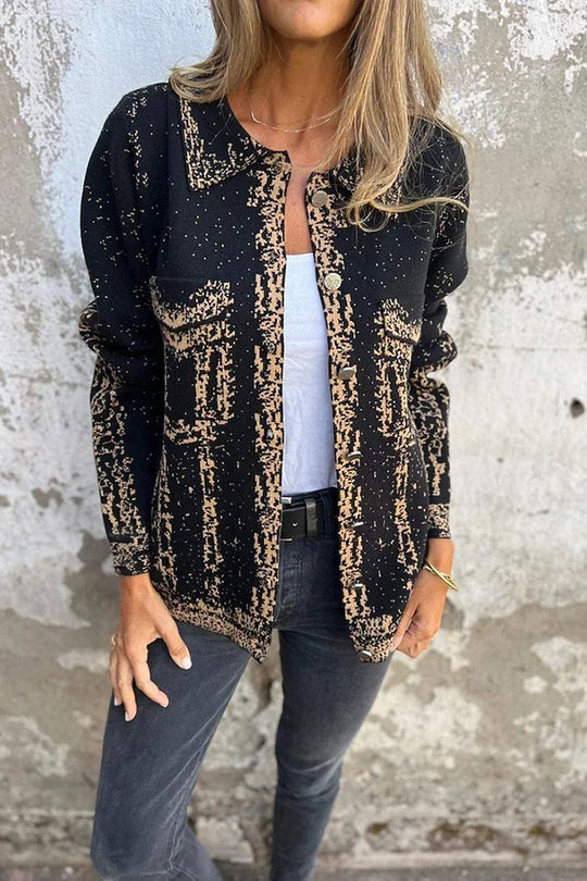 Revers Metal Buckle casual Loose jacket