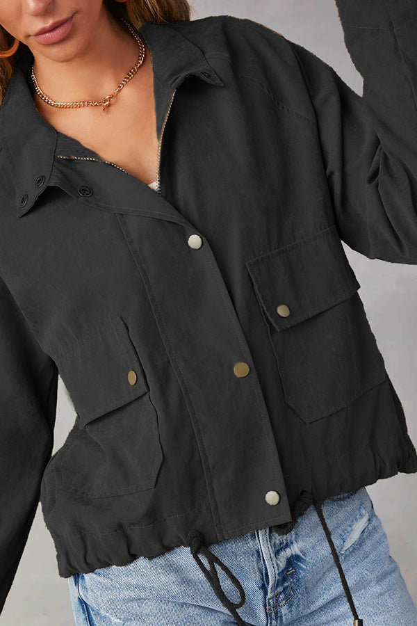 IN check Lapel double-button Two-pocket Midi jacket
