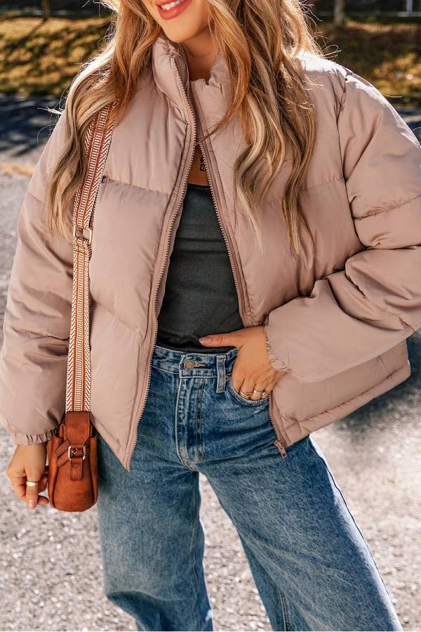 Pwk full zip quilted Puffer jacket