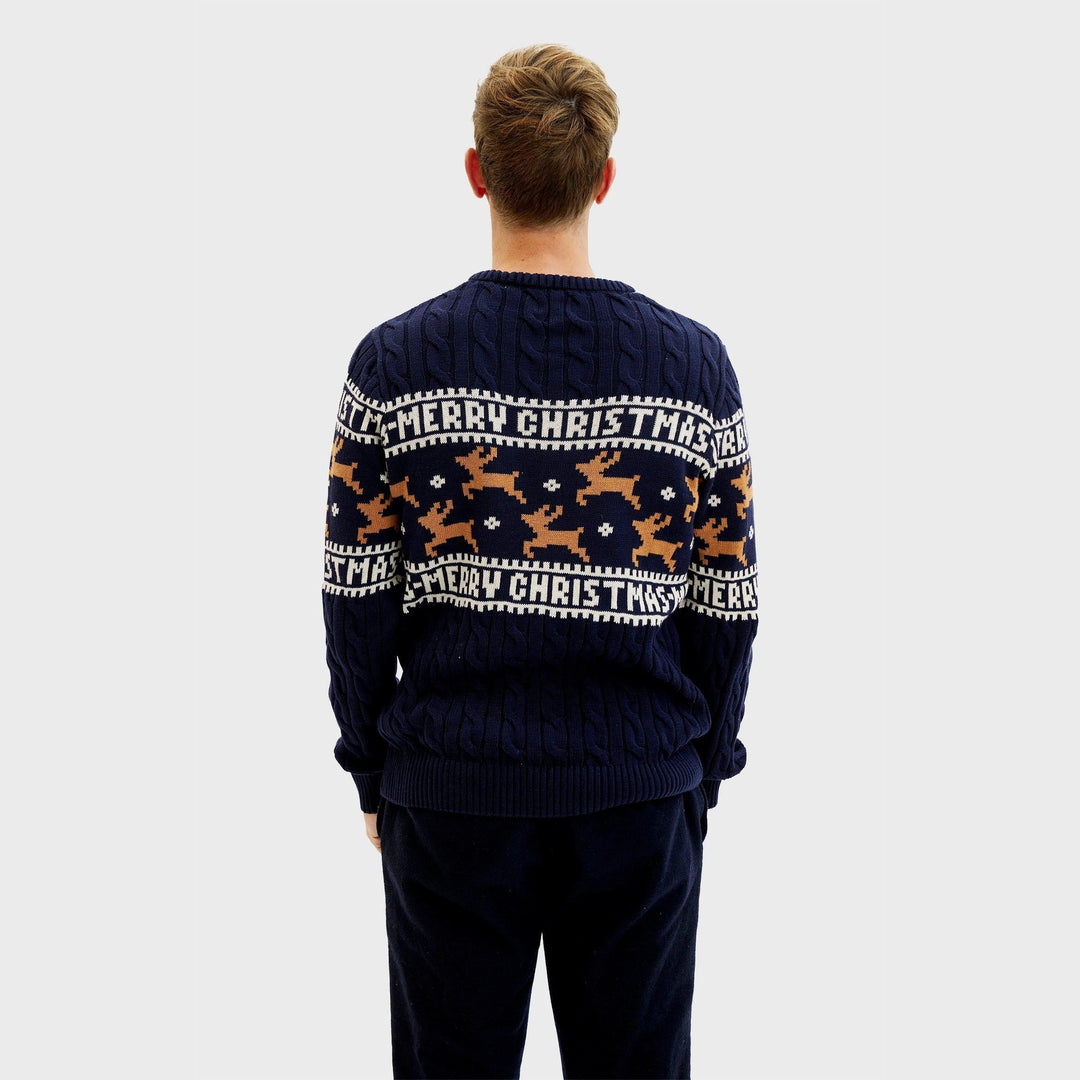 | The elegant Christmas sweater Blue Men
