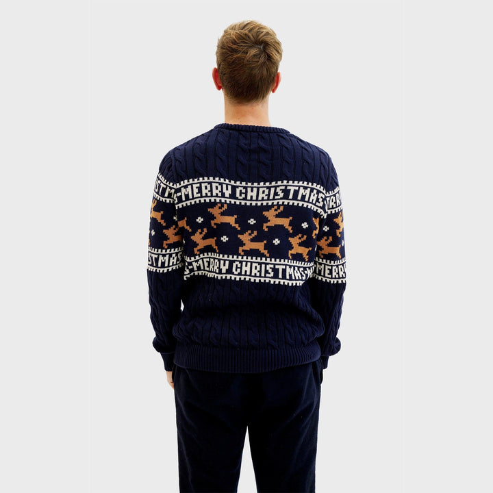 | The elegant Christmas sweater Blue Men
