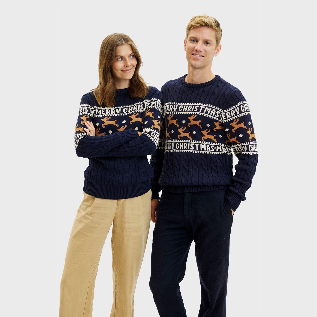 | The elegant Christmas sweater Blue Men
