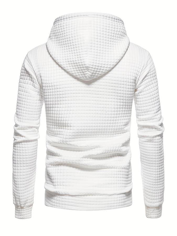 | Casual Waffle Pattern Hoodie for Men
