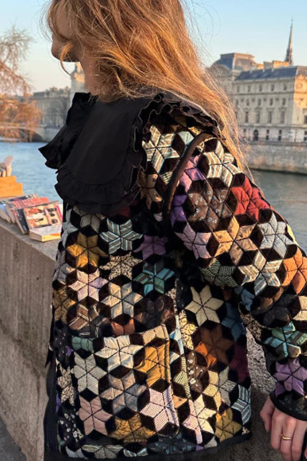 Five-Powted Star Prwt cotton jacket