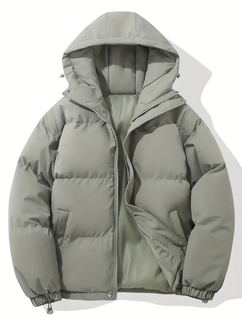 Warm padded jacket hood women