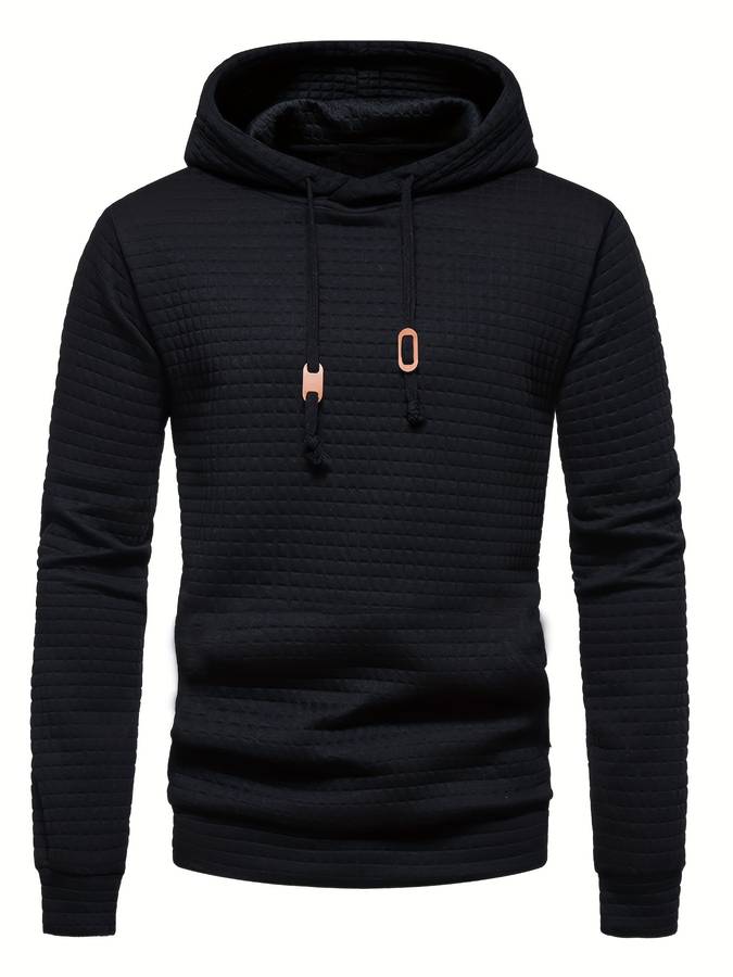 | Casual Waffle Pattern Hoodie for Men