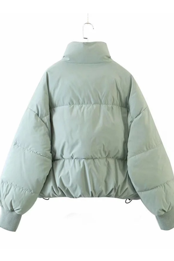 | Collar Zip Pocket Thick Warm Cotton Jacket