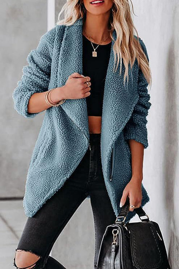 Casual Lamb leather jacket with zipped pockets and boxy suede jacket