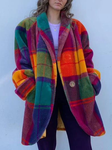 Oversized check gilet for Women&
