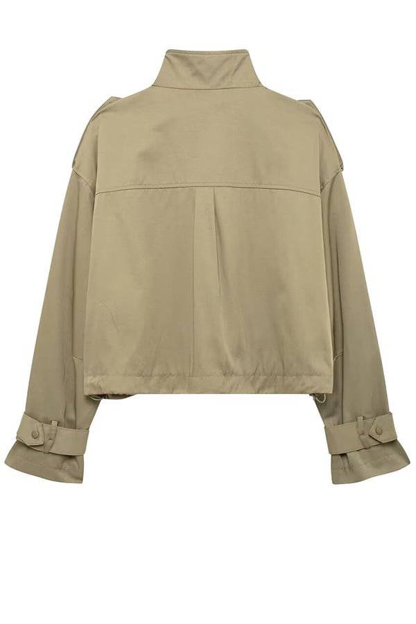 Charm Strap details pocketed cargo style zip Loose jacket