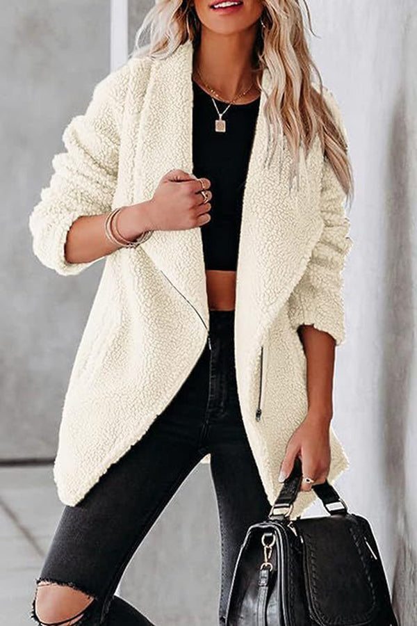 Casual Lamb leather jacket with zipped pockets and boxy suede jacket