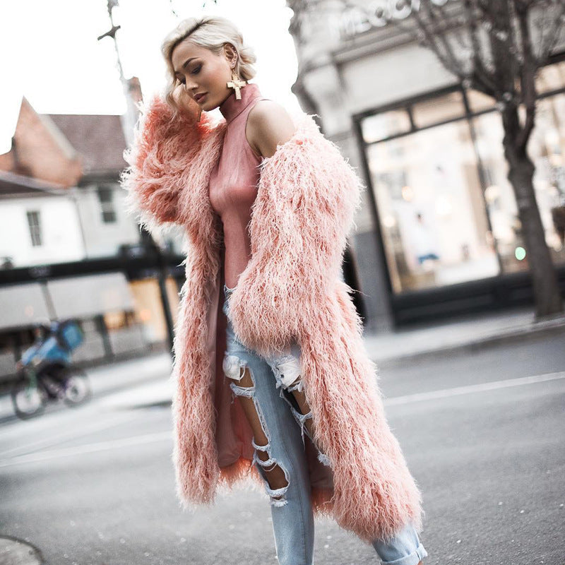 Women Oversized Faux Fur Coat