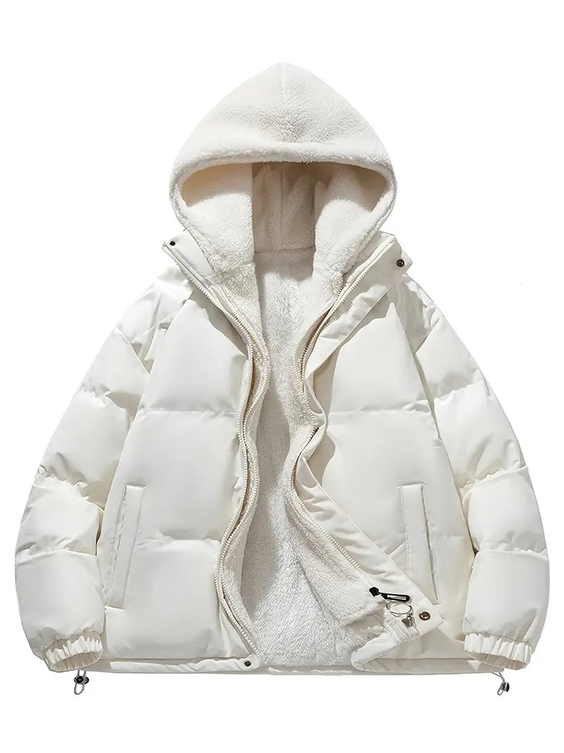 fleece jacket winter with hood - stylish and warm for winter