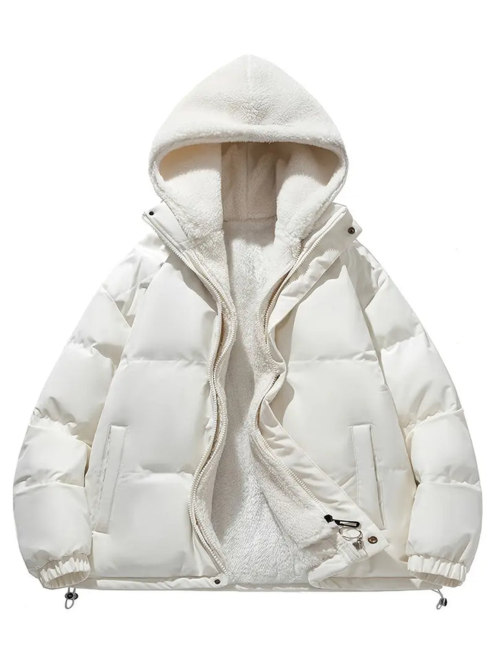 fleece jacket winter with hood - stylish and warm for winter