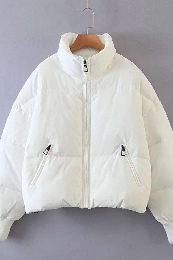 | Collar Zip Pocket Thick Warm Cotton Jacket